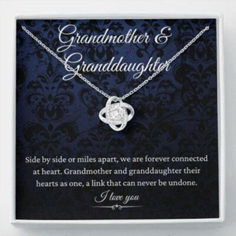 Granddaughter Necklace, Grandmother & Granddaughter Necklace, Gift For Grandma, Gift For Granddaughter - Thegiftio UK