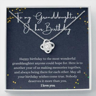 Granddaughter Necklace, Happy Birthday Granddaughter Necklace, Gift For Granddaughter Birthday - Thegiftio UK