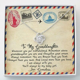 Granddaughter Necklace, Love Knots Pendant , To My Granddaughter Necklace Gifts - Thegiftio UK
