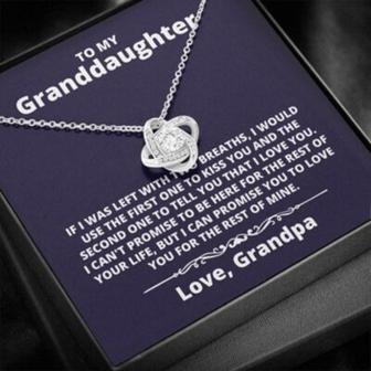 Granddaughter Necklace, Necklace Gift For Granddaughter From Grandpa, Gift From Grandfather Grandpa - Thegiftio UK