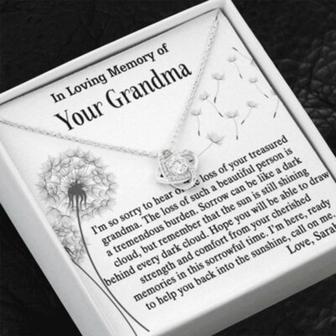 Granddaughter Necklace, Personalized Necklace In Loving Memory Of Your Grandma, Memorial Gifts For Loss Of A Grandma, Grandmother Custom Name - Thegiftio UK