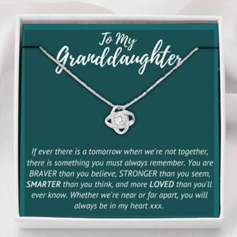Granddaughter Necklace, Personalized Necklace Granddaughter Gifts, To My Granddaughter, Sweet 16 Gifts Custom Name - Thegiftio UK