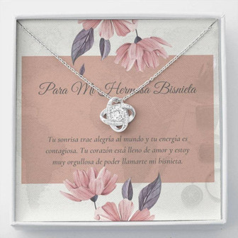 Granddaughter Necklace, Spanish Bisnieta Regalo , Great Granddaughter Gift , Bisnieta Necklace Card , Bisnieta Collar Navidad - Thegiftio UK