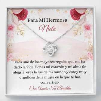 Granddaughter Necklace, Spanish Nieta Regalo , Latina Granddaughter Keepsake , Best Granddaughter Spanish Word Necklace - Thegiftio
