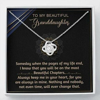 Granddaughter Necklace, To My Beautiful Granddaughter Necklace Gift From Grandma , Someday When The Pages Of My Life End - Thegiftio