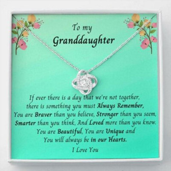Granddaughter Necklace, To My Beautiful Granddaughter Necklace Gift , Braver Than You Believe - Thegiftio UK