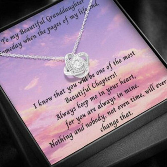 Granddaughter Necklace, To My Beautiful Granddaughter Gift Necklace , Someday When The Pages Of My Life End - Thegiftio UK