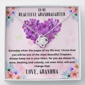 Granddaughter Necklace, To My Beautifull Granddaughter Necklace, Grandmother & Granddaughter - Thegiftio UK