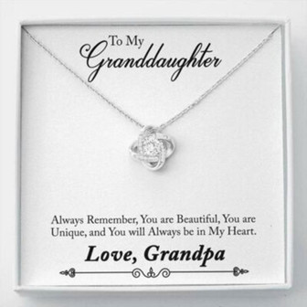 Granddaughter Necklace, To My Granddaughter Always Remember , So Love Knot Necklace Gift - Thegiftio UK