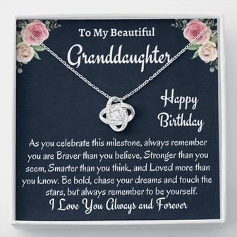 Granddaughter Necklace, To My Granddaughter Birthday Gift, Necklace Gift For Granddaughter Birthday - Thegiftio UK