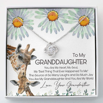 Granddaughter Necklace , To My Granddaughter Gift , Love Knot Necklace - Thegiftio UK