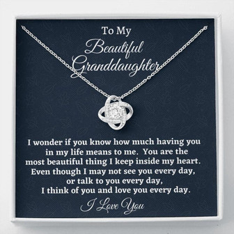 Granddaughter Necklace, To My Granddaughter Gift, Necklace For Granddaughter From Grandmother, An Awesome Birthday - Thegiftio