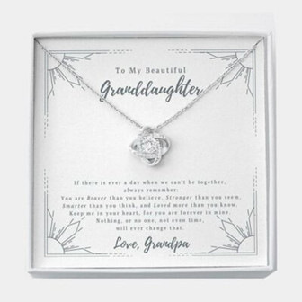 Granddaughter Necklace, To My Granddaughter Gift, Gift For Granddaughter From Grandpa - Thegiftio UK