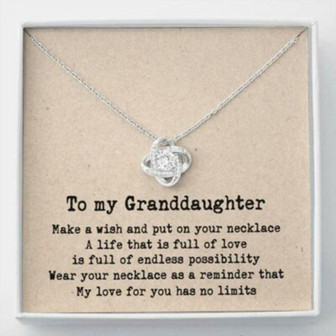 Granddaughter Necklace, To My Granddaughter Necklace Gift , Infinity Heart Necklace - Thegiftio UK