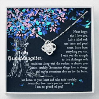Granddaughter Necklace, To My Granddaughter Necklace , Never Forget That I Love You, Gift From Grandmother - Thegiftio UK
