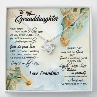 Granddaughter Necklace, To My Granddaughter Necklace , Dance In The Rain , Gift From Grandma Giraffe - Thegiftio UK