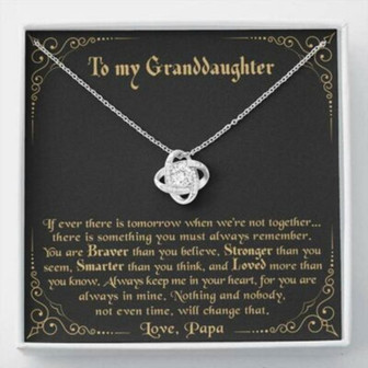 Granddaughter Necklace, To My Granddaughter Necklace Gift , Always Keep Me In Your Heart Love Papa - Thegiftio UK
