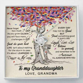 Granddaughter Necklace, To My Granddaughter Necklace , Dance In The Rain , Gift From Grandma - Thegiftio UK