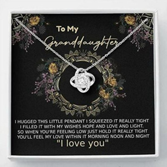 Granddaughter Necklace, To My Granddaughter Necklace Gift , You’Ll My Love Within It Morning Noon And Night - Thegiftio UK
