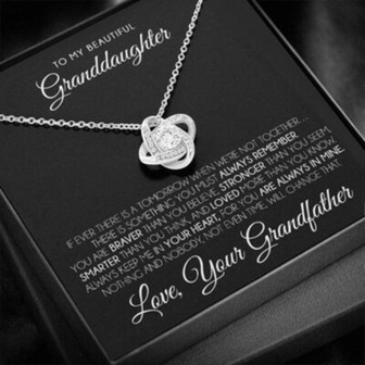 Granddaughter Necklace, To My Granddaughter Necklace, Gift For Granddaughter From Grandfather - Thegiftio UK