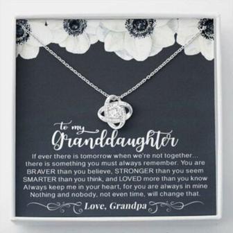 Granddaughter Necklace, To My Granddaughter Necklace Gift Always Keep Me In Your Heart Love Grandpa - Thegiftio UK