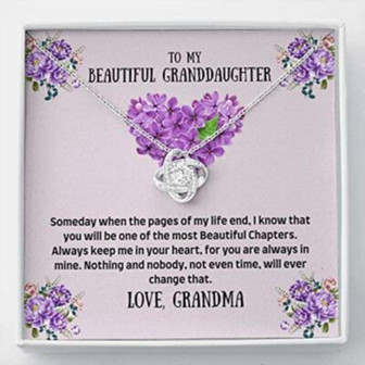 Granddaughter Necklace, To My Granddaughter Necklace Gift- The Most Beautiful Chapters - Thegiftio UK