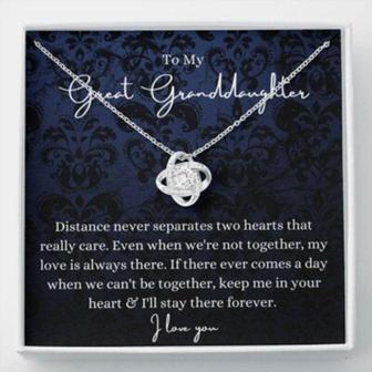 Granddaughter Necklace, To My Great Granddaughter Necklace Gift From Great Grandma Great Grandpa - Thegiftio UK