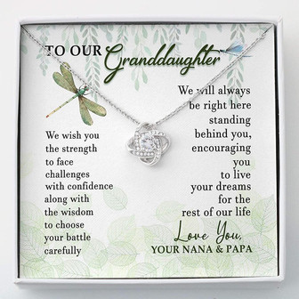 Granddaughter Necklace, To Our Granddaughter Gift , Necklace For Granddaughter Gift Message Box - Thegiftio UK