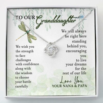 Granddaughter Necklace, To Our Granddaughter Necklace Gift For Granddaughter Gift Message Box - Thegiftio UK