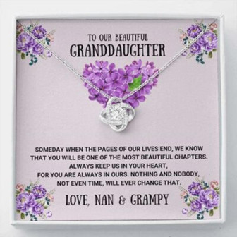 Granddaughter Necklace, To Our Granddaughter Necklace Gift , The Most Beautiful Chapters - Thegiftio UK
