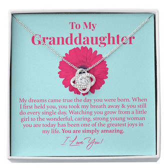 Granddaughter Simply Amazing Love Knot Necklace - Thegiftio UK