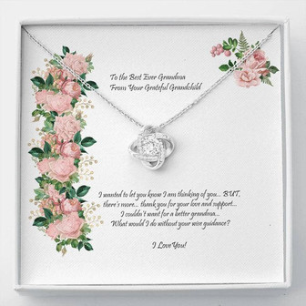 Grandma From Grandchild Grateful Sentiments Love Knot Necklace - Thegiftio UK