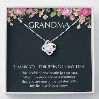 Grandma Love Knot Necklace Message Card - Thegiftio UK