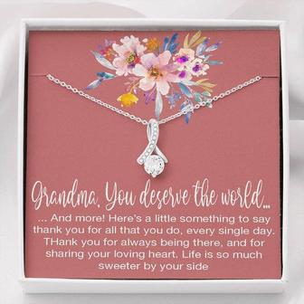 Grandma Necklace, Grandma Gift, Mother's Day Gift For Grandma Grandmother Mimi Nana, New Grandma To Be, Grandmother Love Knot Necklace - Thegiftio UK