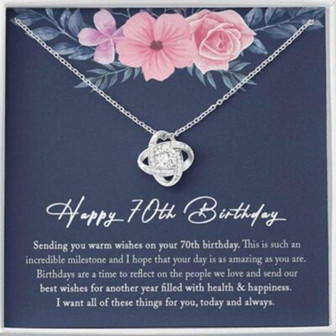 Grandmother Necklace, 70Th Birthday Necklace Gift For Mom Grandma, 70 Years Old Gifts For Womens - Thegiftio UK