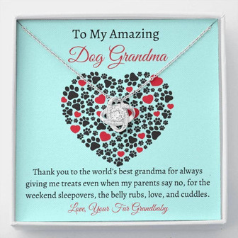Grandmother Necklace, Best Dog Grandma , Dog Nana Necklace , Dog Lover Gift , Pet Grandparents , Fur Grandbaby Gift - Thegiftio