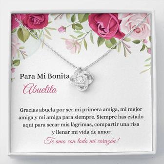 Grandmother Necklace, Bonita Abuelita Collar , Spanish Latina Grandma Gift , Abuela Necklace Box Gift , Sweet Grandmother - Thegiftio UK