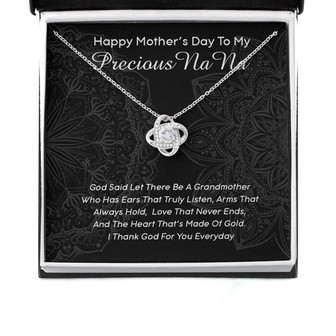 Grandmother Necklace, Elegant Gift For Your Beloved Grandmother On Mother’S Day With Mandala Pattern Necklace - Thegiftio UK