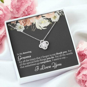 Grandmother Necklace, Grams Necklace Gift, To My Grams, Gift For Grams From Grandkids - Thegiftio