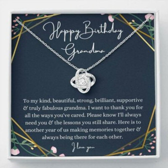 Grandmother Necklace, Grandma Birthday Necklace, Gift For Grandmother From Granddaughter/Grandson - Thegiftio UK