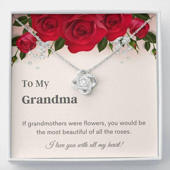 Grandmother Necklace , Grandma Message Card , Elegant Necklace Gifts , Sweet Grandma Gifts , Bling Necklace - Thegiftio UK