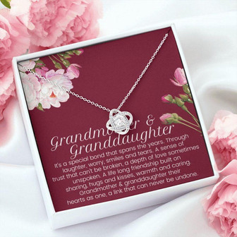 Grandmother Necklace, Grandmother & Granddaughter Necklace, Grandma Gift, Granddaughter Gift, Nana, Grandma Necklace - Thegiftio UK