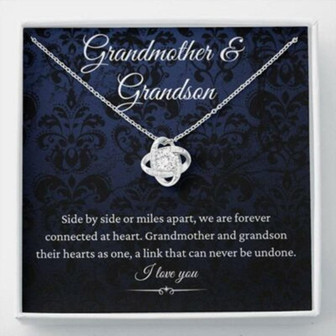Grandmother Necklace, Grandmother & Grandson Necklace, Gift For Grandma, Gift For Grandson - Thegiftio UK