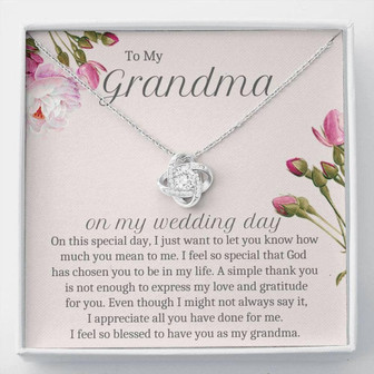 Grandmother Necklace, Grandmother Of The Bride Gift Necklace, Grandma Of The Groom Gift, Grandmother Wedding Gift, Nana, Grammie - Thegiftio UK