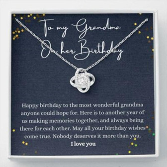 Grandmother Necklace, Happy Birthday Grandma Necklace, Gift For Grandmother Birthday - Thegiftio UK