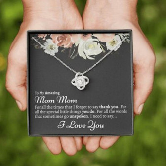 Grandmother Necklace, Mom Mom Gift, Mommom Necklace, Mommom Gift From Granddaughter - Thegiftio UK