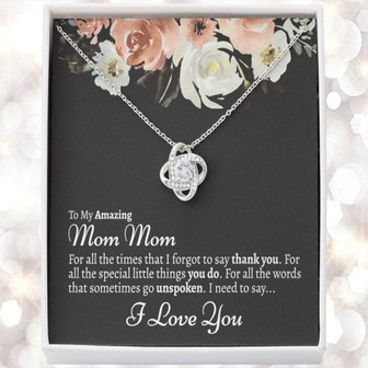 Grandmother Necklace, Mom Mom Gift, Mommom Necklace, Mom Mom Gift, Mommom Gift From Granddaughter, Mom Mom Gift - Thegiftio UK