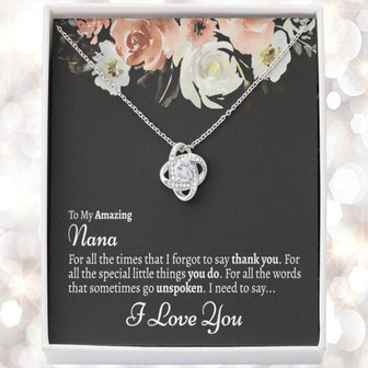 Grandmother Necklace, Nana Necklace From Grandkids, Gift For Nana From Granddaughter, Best Nana Gift, To My Nana Gift From Grandson - Thegiftio