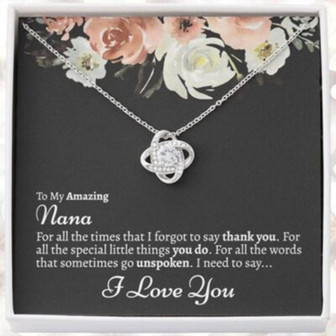 Grandmother Necklace, Nana Necklace From Grandkids, Gift For Nana From Granddaughter, Best Nana Ever - Thegiftio