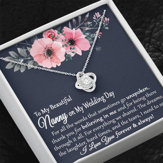 Grandmother Necklace, Nanny Of The Bride Gift, Gift From Bride To Grandmother On Wedding Day, Nanny Gifts, Wedding Gift For Nanny, Grandma - Thegiftio
